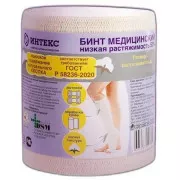 Интекс Бинт эластичный малой растяжимости 4 м x 8 см с застежкой