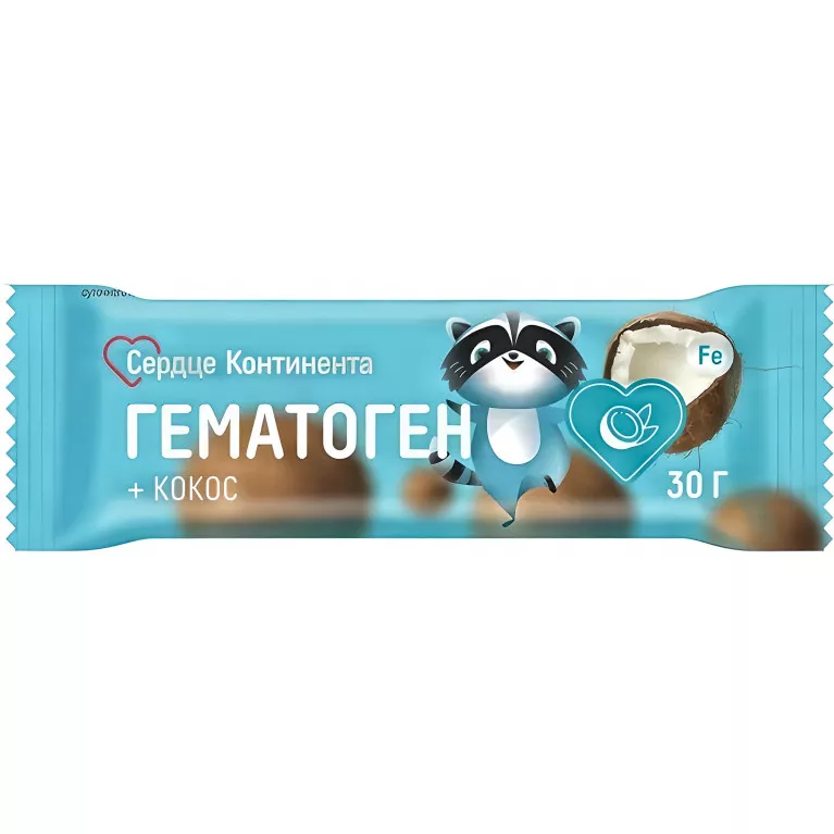 Сердце Континента Гематоген+кокос 30г